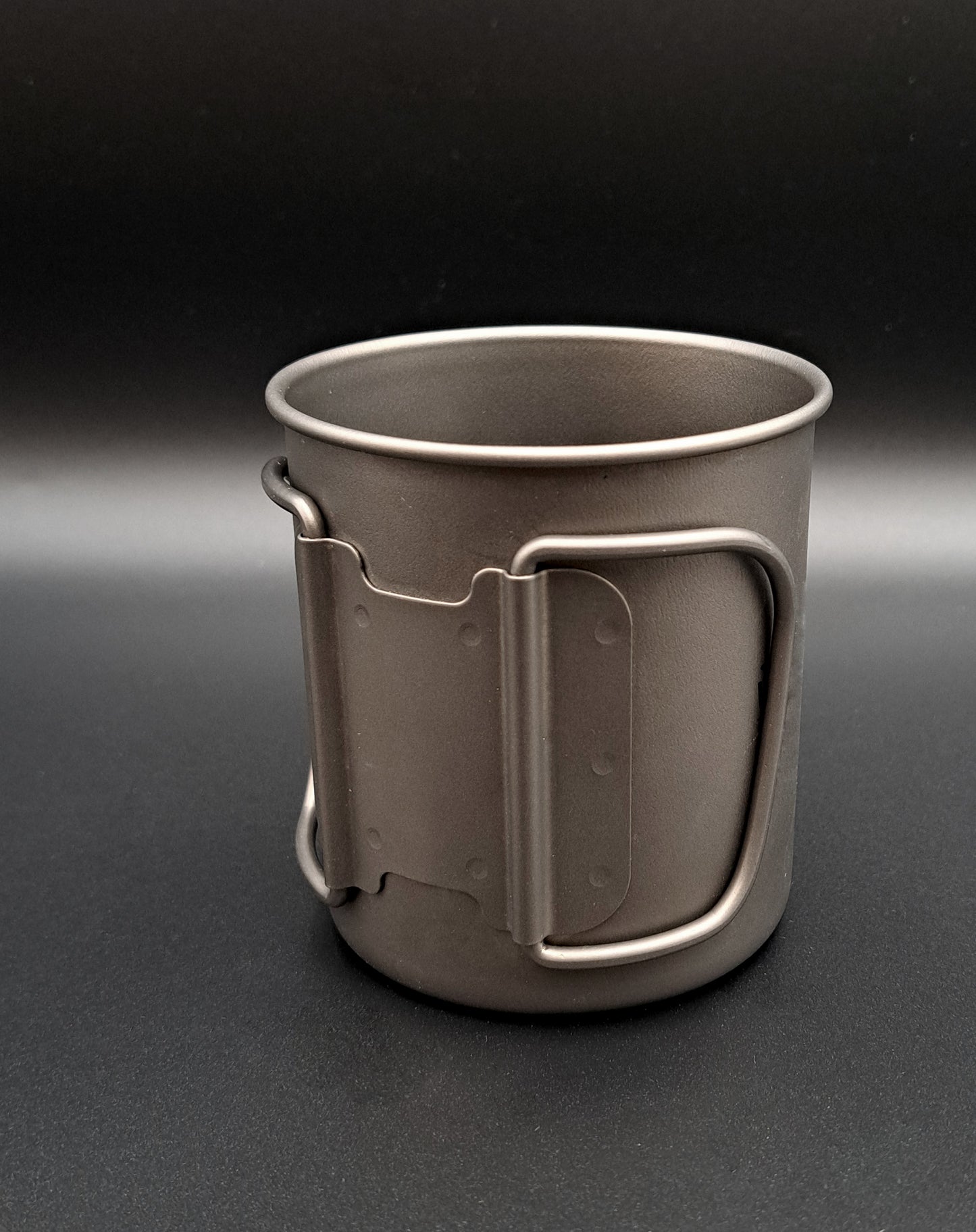 Titanium travel mug.